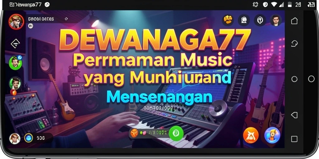Tampilan gameplay DEWANAGA77 dengan berbagai tantangan musik yang seru.