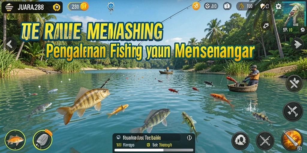 Gameplay JUARA288 menampilkan aksi memancing yang seru dan menantang.
