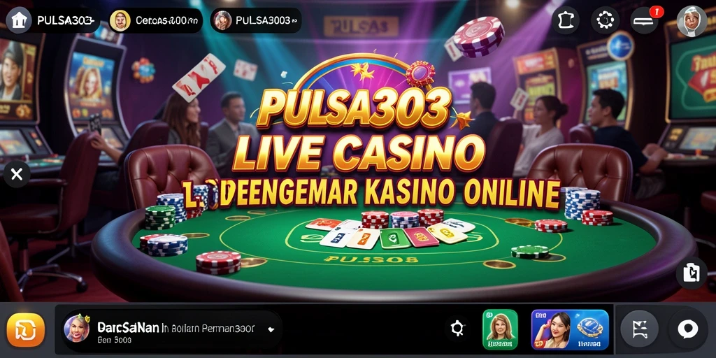 Screenshot PULSA303 menampilkan dealer langsung yang menyambut pemain di meja permainan.