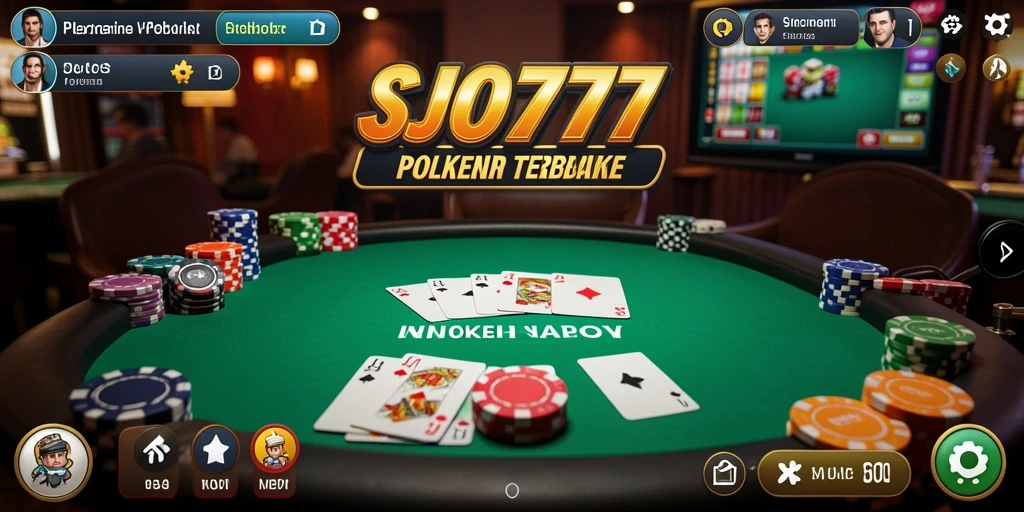 Screenshot SJO777 menampilkan suasana permainan Poker yang seru.