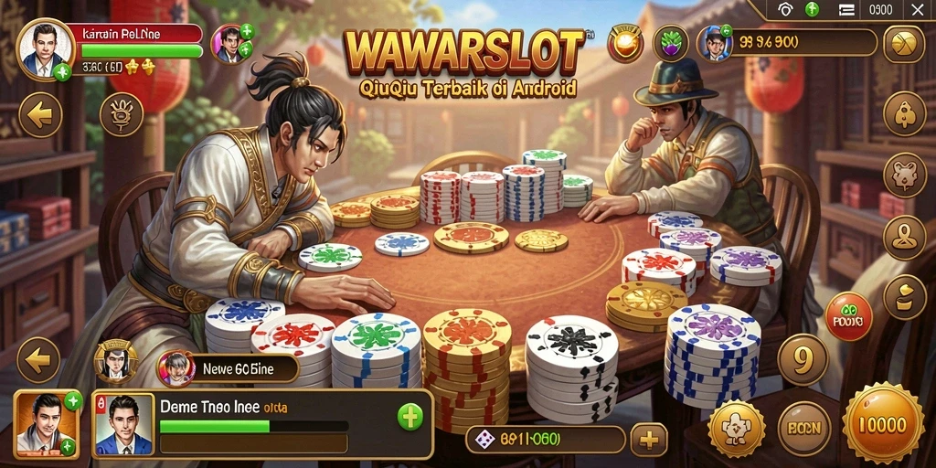 Tampilan menarik dalam permainan QiuQiu WAWARSLOT.